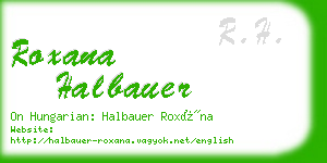 roxana halbauer business card